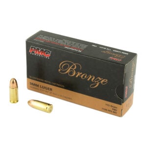 Box of 50 - 9mm Luger 115gr FMJ PMC Bronze Ammo