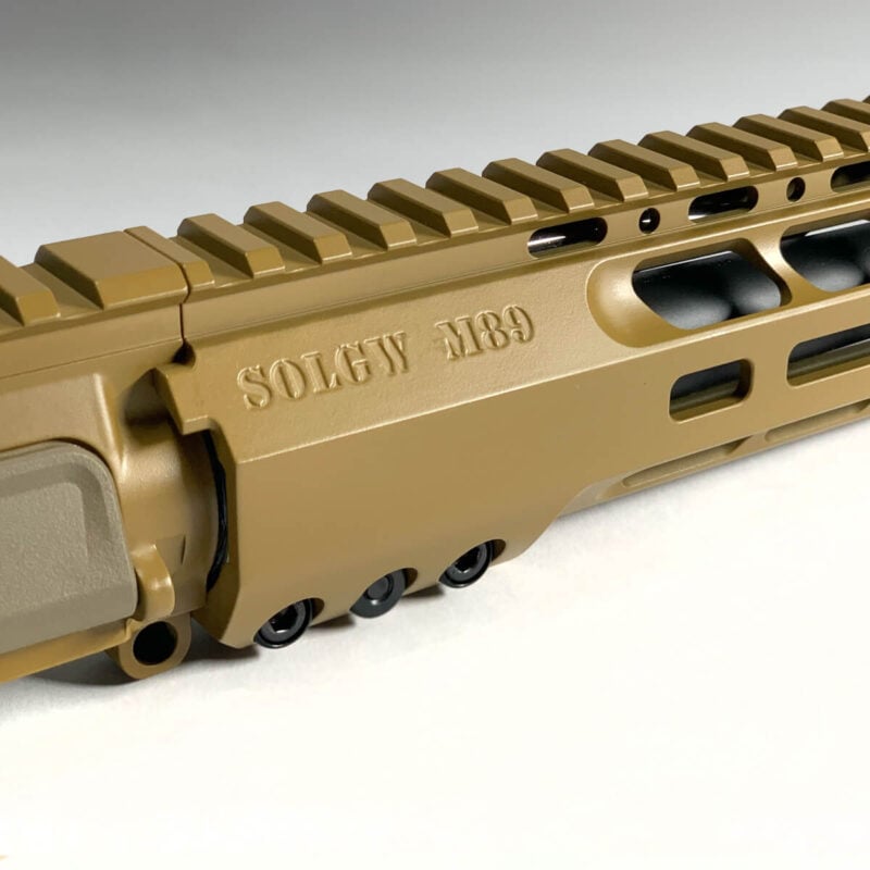 Sons Of Liberty Gun Works M89 + Criterion Hybrid Barrel, Complete Upper Receiver, 16", 223 Wylde - Closeup Side View