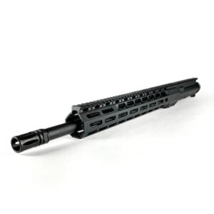 Drilled Armory, Sons of Liberty Gun Works, 18" SPR Rifle, 223 Wylde, Complete Upper Receiver - Front Left