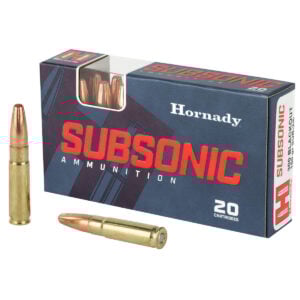 Hornady, Subsonic, 300 Blackout, 190 Grain, Sub-X, 20 Round Box - 80877 - 1