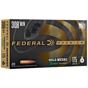 Federal Premium, Gold Medal Sierra MatchKing, 308 Winchester, 175 Grain, 20 Round Box