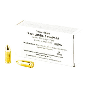 Sellier & Bellot, 9MM, 115 Grain, FMJ, 1000 Round Case - Box