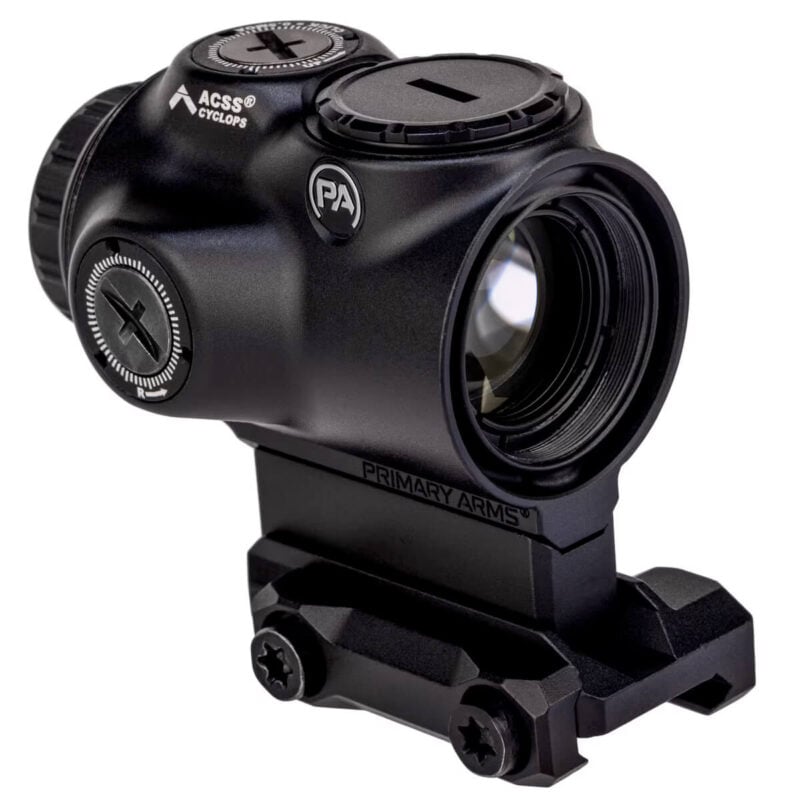Primary Arms GLx 1x MicroPrism with Illuminated ACSS Cyclops - Rear Angle View